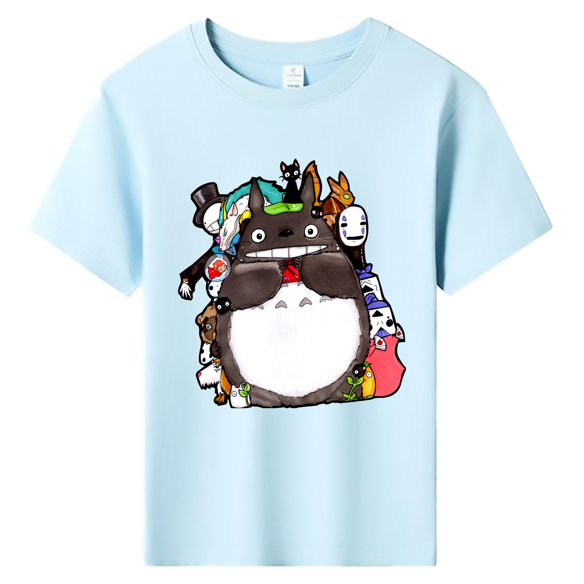 （画像用） となりのトトロ 草壁メイ 草壁サツキ My Neighbor Totoro Satsuki Kusakabe Mei Kusakabe 綿100％キッズTシャツ（フロントプリント）
